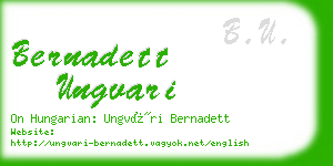 bernadett ungvari business card